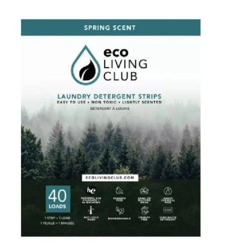 Eco Living Club Scented Laundry Detergent Strips, 12 x 40ct