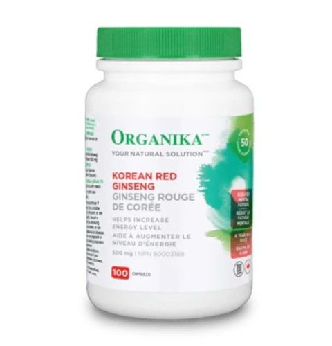 Organika Ginseng Korean Red, 500mg, 100cap