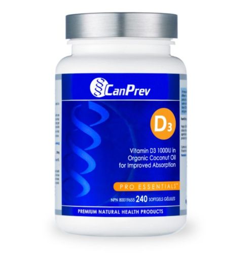 CanPrev D3 - Organic Coconut Oil, 240 Softgels