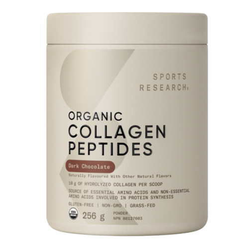 Sports Research Organic Collagen Peptides Dark Chocolate, 256g