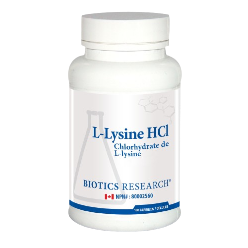 Biotics Research L-Lysine HCl,  100 capsules