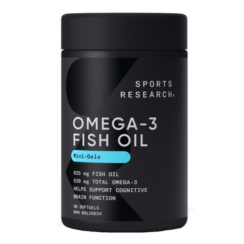 Sports Research Omega 3 Fish Oil, 90 Mini Gels