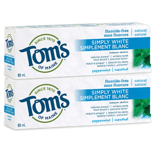 Tom's of Maine Simply White Peppermint Twin Pack, 2 x 2pk