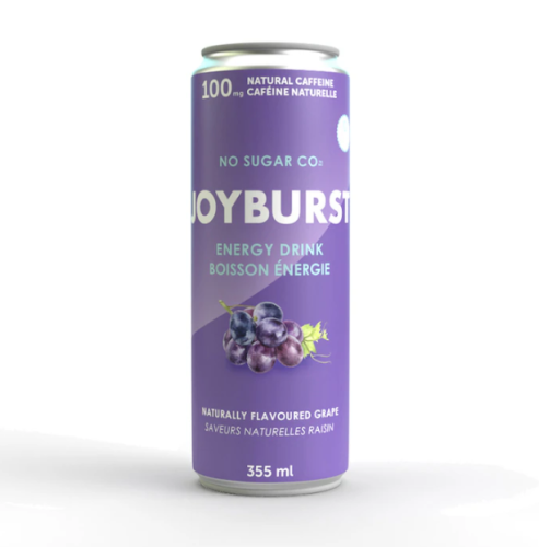 No Sugar Company Joyburst Energy Drink Grape, 12 x 355ml