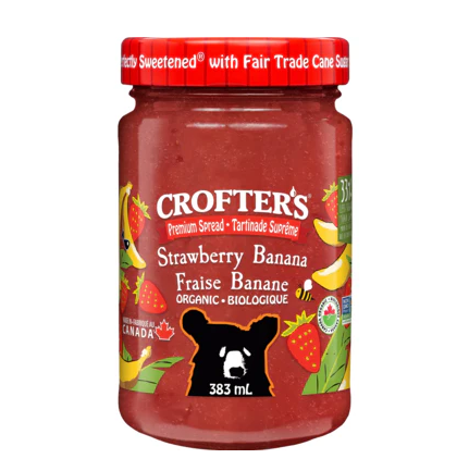 Crofter's Organic Strawberry Banana Spread, 383mL