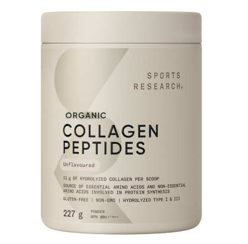 Sports Research Organic Collagen Peptides Unflavored, 227g