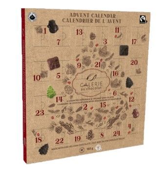 Galerie Au Chocolat Fairtrade Organic Advent Calendar, 8 x 180g