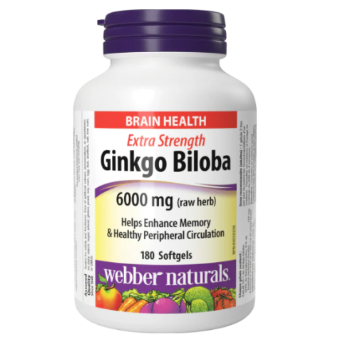 Webber Naturals Ginkgo Biloba Xst, 180 Softgel