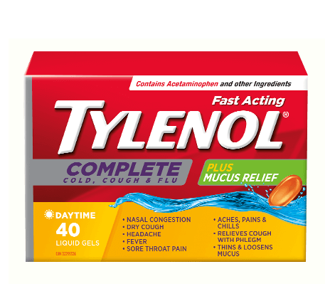 Tylenol Complete Cough/Cold/Flu, 40 Liquigel 