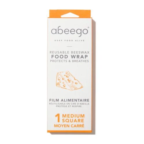 Abeego Med Square (1) Beeswax Wrap, 8 x 1ct