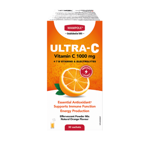 Wampole Ultra-C Vit C Effervs Pd 1000mg Elderberry, 30