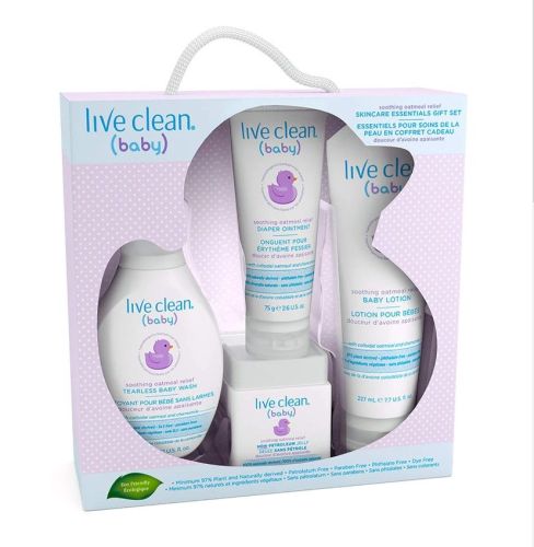 Live Clean Baby Soothing Oat Diaperbag Travel Set, 4pk