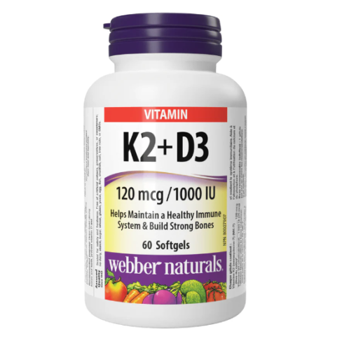 Webber Naturals Vitamin K2 & D3, 110 Softgel