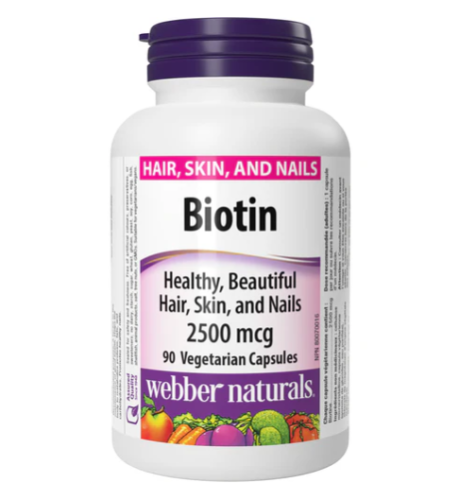 Webber Naturals Biotin 2500mcg, 90 Caps 