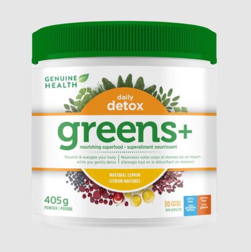 Genuine Health Greens+ Daily Detox Lemon, 204g