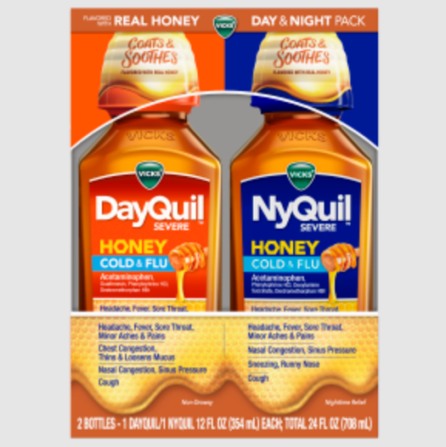 Vicks Dayquil/Nyquil Complete Honey 2x354ml