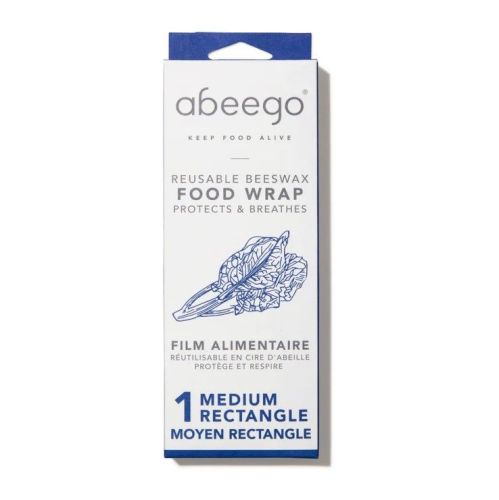 Abeego Med Rectangle (1) Beeswax Wrap, 8 x 1ct