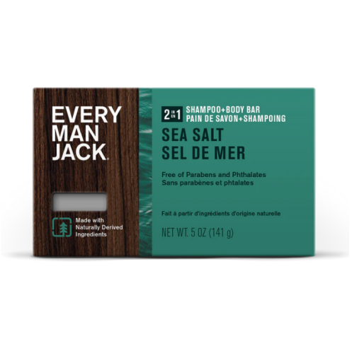 Every Man Jack Shampoo & Body Bar - Sea Salt, 141g