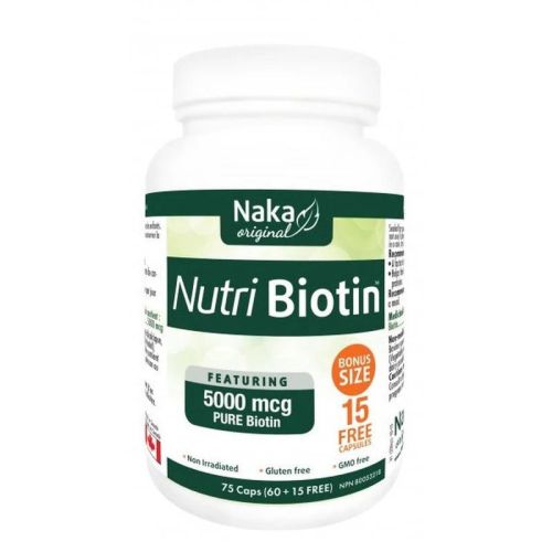 Naka Nutri Biotin 5000 mcg, 75 Capsules