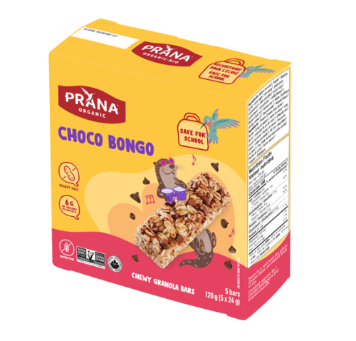 Prana Chewy Granola Bars, Choco Bongo, Organic (gluten-free/vegan), 12/5x24g