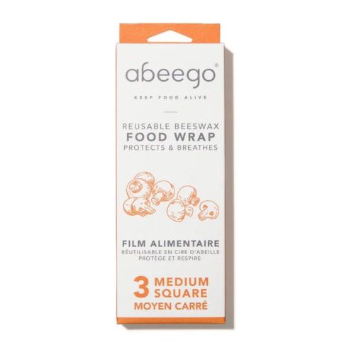 Abeego Medium Square (3) Beeswax Wrap, 8 x 3ct