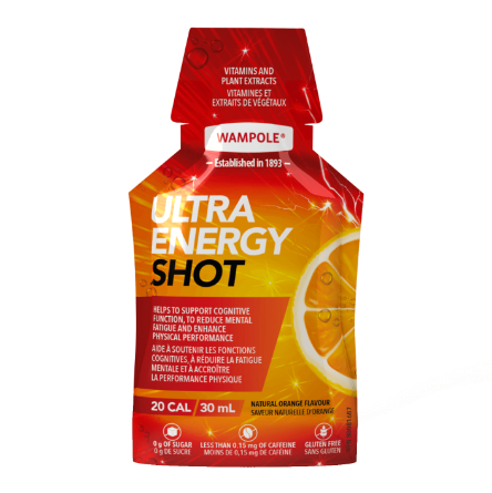 Wampole Ultra Energy Shot Orange Flavor, 30ml