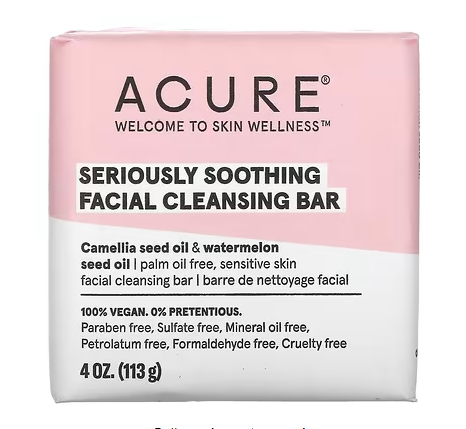 Acure Soothing Facial Cleansing Bar, 113g