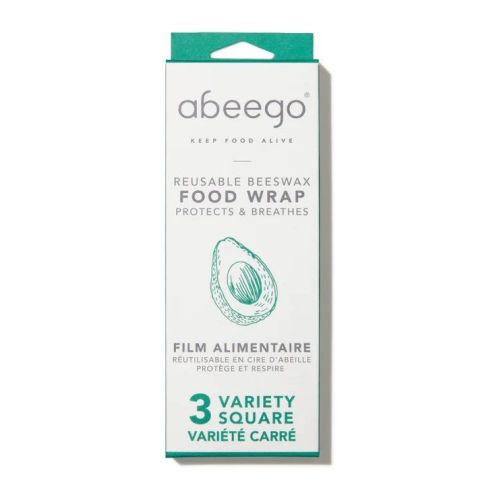 Abeego Variety Square (3) Beeswax Wrap, 8 x 3ct