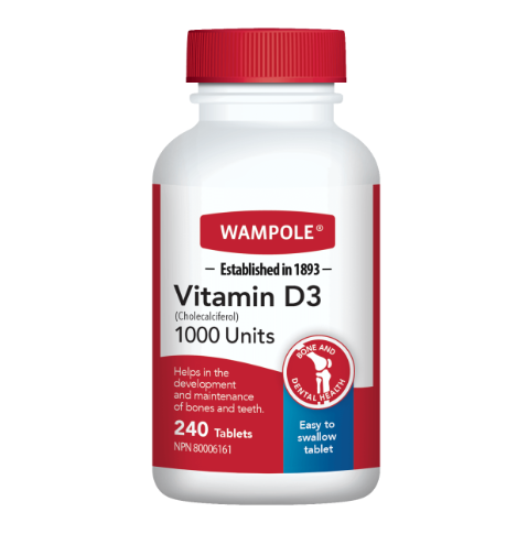 Wampole Vitamin D3 Tablet Chew 1000iu, 100