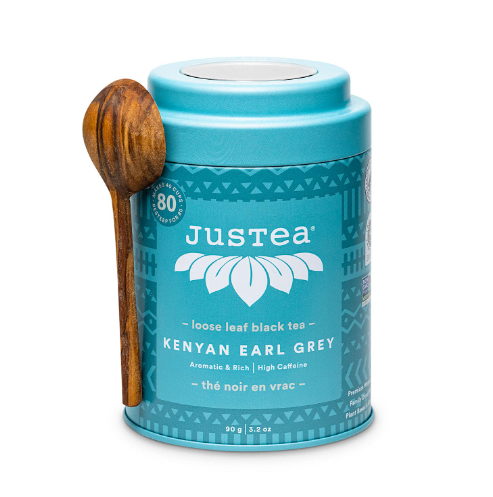 JusTea Black Tea - Kenyan Earl Grey, 6 x 90g