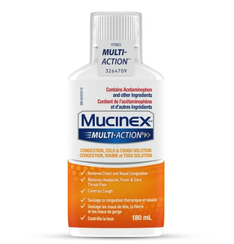 Mucinex Multi Action Cong Stuffy Nose & Cough,180ml