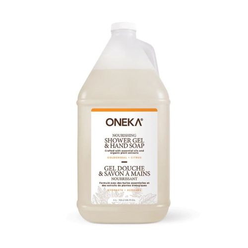 Oneka Shower Gel (Body Wash), Goldenseal & Citrus, Bulk Refill (plastic jug), 4l