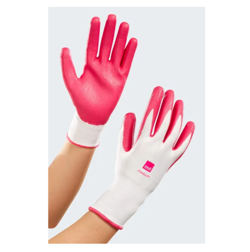 Medi Textile White/Pink Gloves 6903122 Nitrile, Small