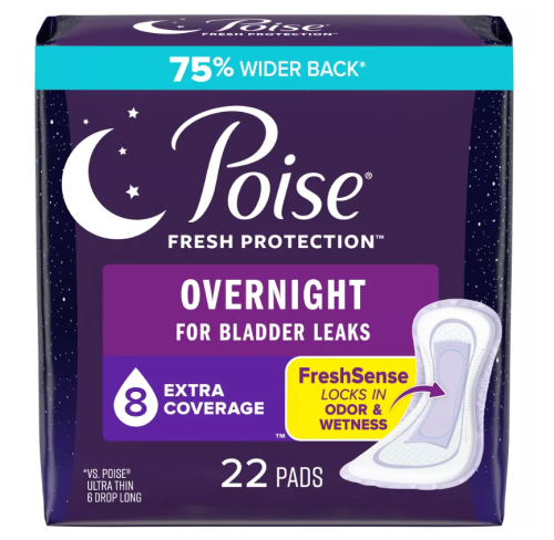 Poise Pads Ex Cov Frsh Protect Long, 22's