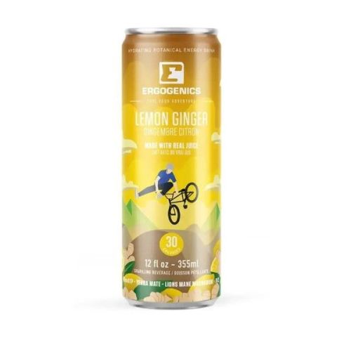 Ergogenics Nutrition Liquid Adrenaline - Lemon Ginger, 12 x 355ml