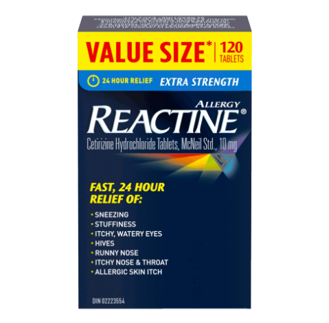 Reactine Xst Tb 10mg, 120