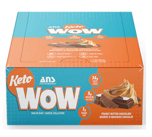 ANS Performance KetoWOW Bar Peanut Butter Chocolate, 12 x 40g