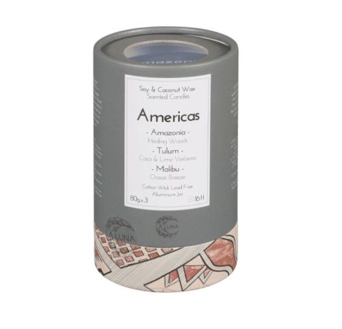 La Luna Americas Discovery Candle Kit, 3x80g