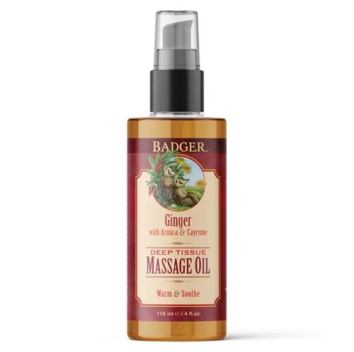 Badger Ginger Deep Tissue Massage Oil, 118ml