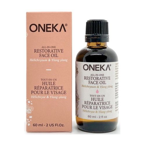 Oneka All-In-One Restorative Face Oil, Helichrysum & Ylang Ylang, 60ml