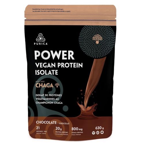 PURICA Power Vegan Protein with Chaga - Chocolate (630g)