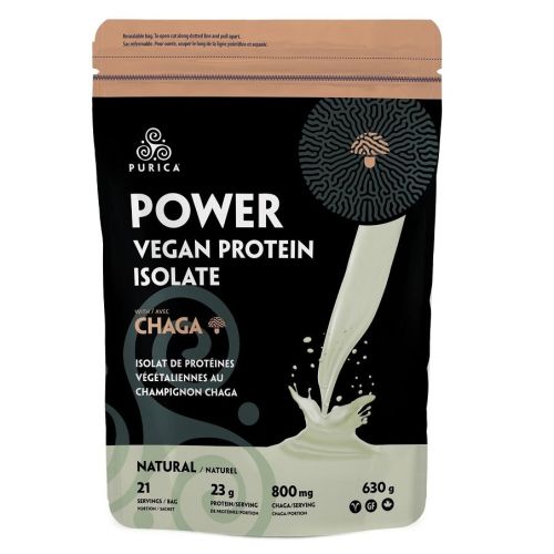 PURICA Power Vegan Protein with Chaga - Natural (630g)