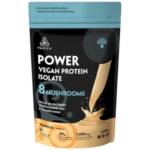 PURICA Power Vegan Protein with 8 Mushrooms - Vanilla (630g)