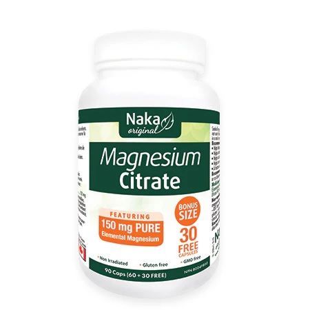 Naka Original Magnesium Citrate 150mg, 90 Capsules