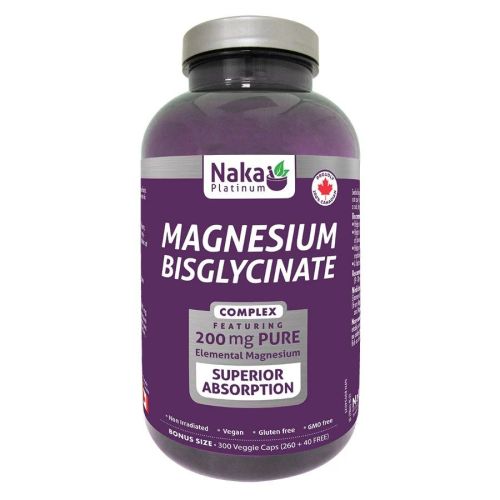 Naka Platinum Magnesium Bisglycinate, 300 V-Capsules