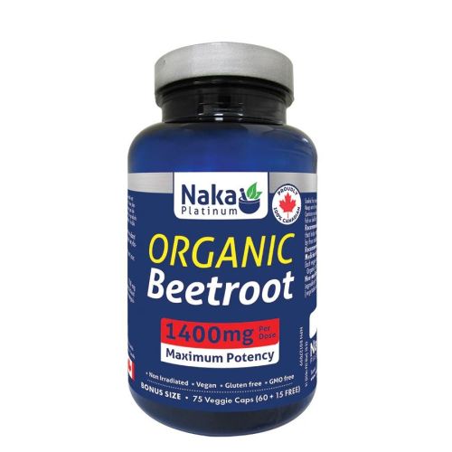 Naka Organic Beetroot 1400mg, 75 V-Capsules