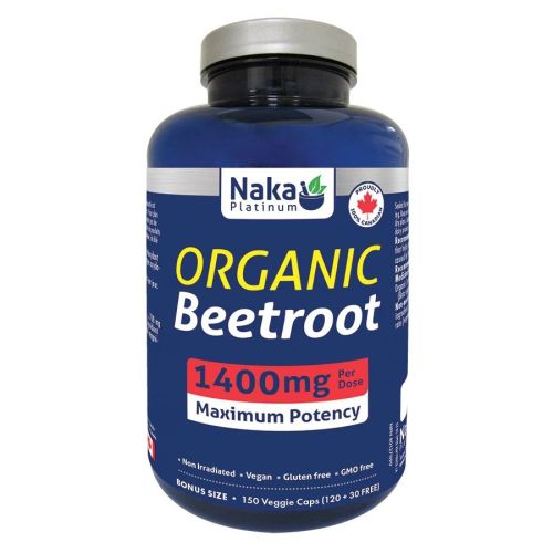 Naka Organic Beetroot 1400mg, 150 V-Capsules
