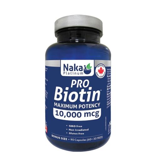 Naka Platinum Pro Biotin 10,000mcg, 90 Capsules