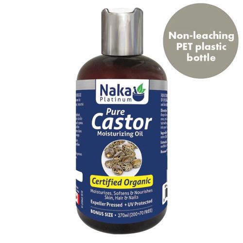 Naka Platinum Moisturizing Oil - Organic Castor, 270ml