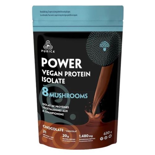 PURICA Power Vegan Protein with 8 Mushrooms - Chocolate (630g)